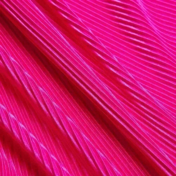 Hot Pink Sexy Women's Plisse Tie Backless Halter Dress - Picture 8 of 8